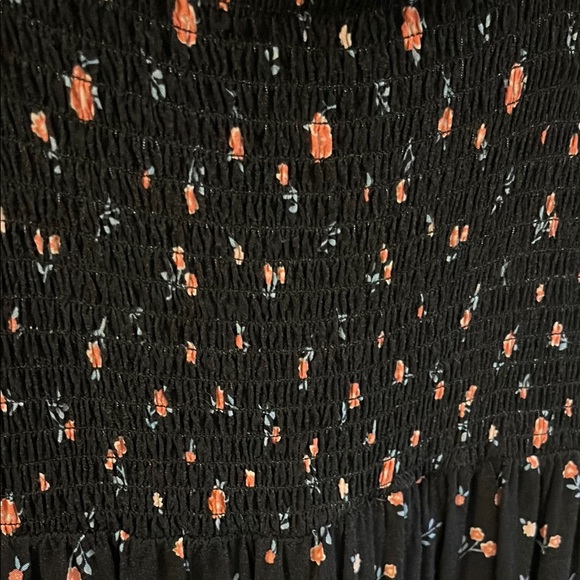 Wild Fable Black Dress with Pink Floral Pattern - Picture 3 of 5